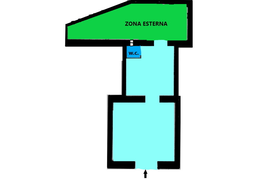 Planimetria di Locale commerciale con spazio esterno privato